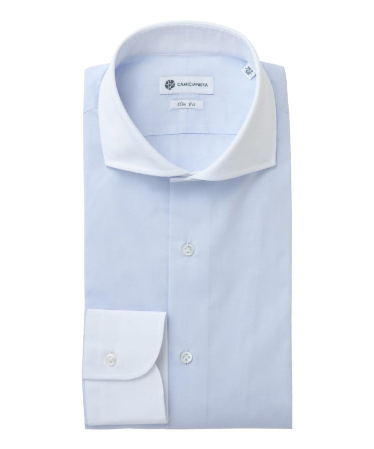 カミチャニスタ(CAMICIANISTA)のHorizontal 140番手双糸ブロード ｜ クレリックシャツ7