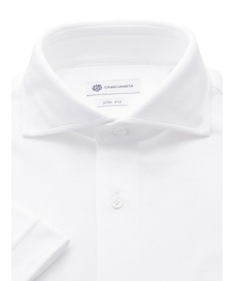 カミチャニスタ(CAMICIANISTA)の半袖 ｜ Horizontal 鹿の子シャツ4