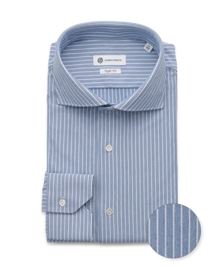 カミチャニスタ(CAMICIANISTA)の【スペシャルプロダクト】Horizontal イージーケア ｜ ジャージーストライプ27