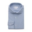 カミチャニスタ(CAMICIANISTA)の【スペシャルプロダクト】Horizontal イージーケア ｜ ジャージーストライプ ブルー(191)