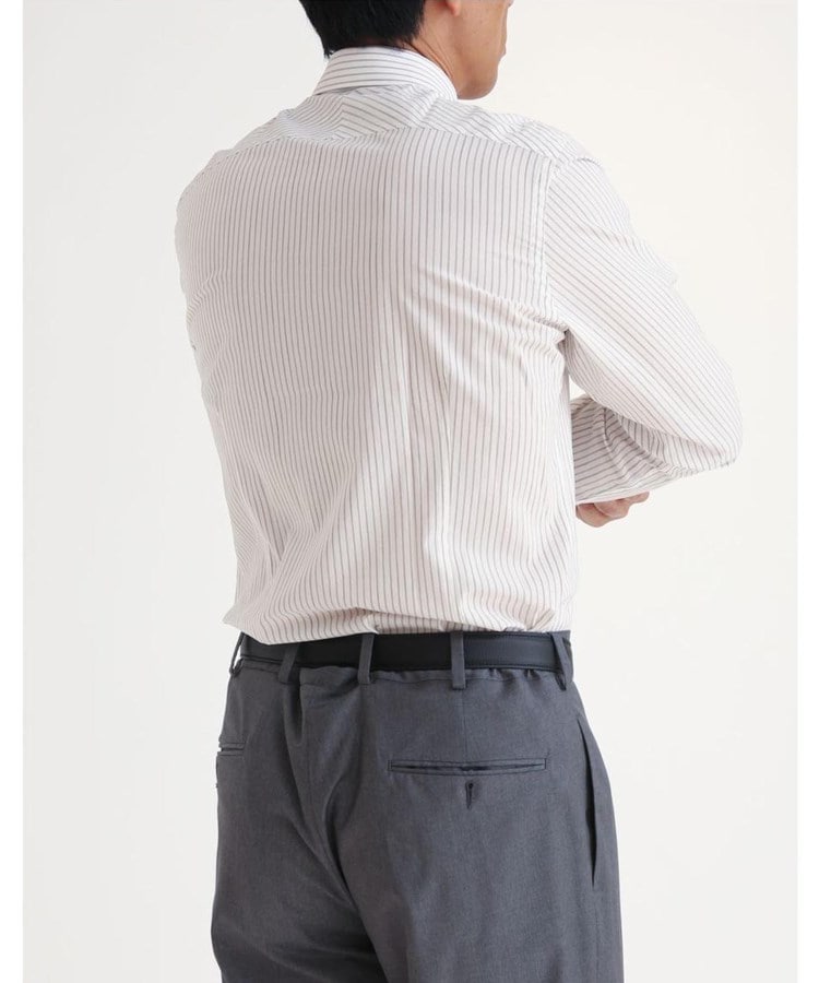 カミチャニスタ(CAMICIANISTA)の【スペシャルプロダクト／ALBINI社製素材】Horizontal ストライプシャツ4