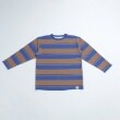 アンドディープティマイン(and D.petit main)の【パパもおそろい】Dadマルチボーダー長袖ビッグTシャツ モカブラウン(142)
