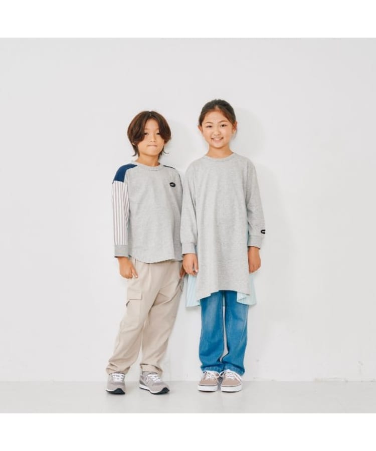 アンドディープティマイン(and D.petit main)の【リンク】シャツ風ワイドロンT16