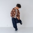 アンドディープティマイン(and D.petit main)の【リンク】オンブレチェックエンブレム刺繍シャツ4
