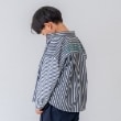 アンドディープティマイン(and D.petit main)のストライプビッグシルエット長袖シャツ ブラック(219)