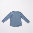 アンドディープティマイン(and D.petit main)の【365D.】ワッフルワイドロンT サックスブルー(090)