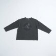 アンドディープティマイン(and D.petit main)のスペースプリントピグメントワイドロンT ブラック(219)