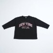 アンドディープティマイン(and D.petit main)の【リンク】スポーツロゴプリントビッグT ブラック(219)