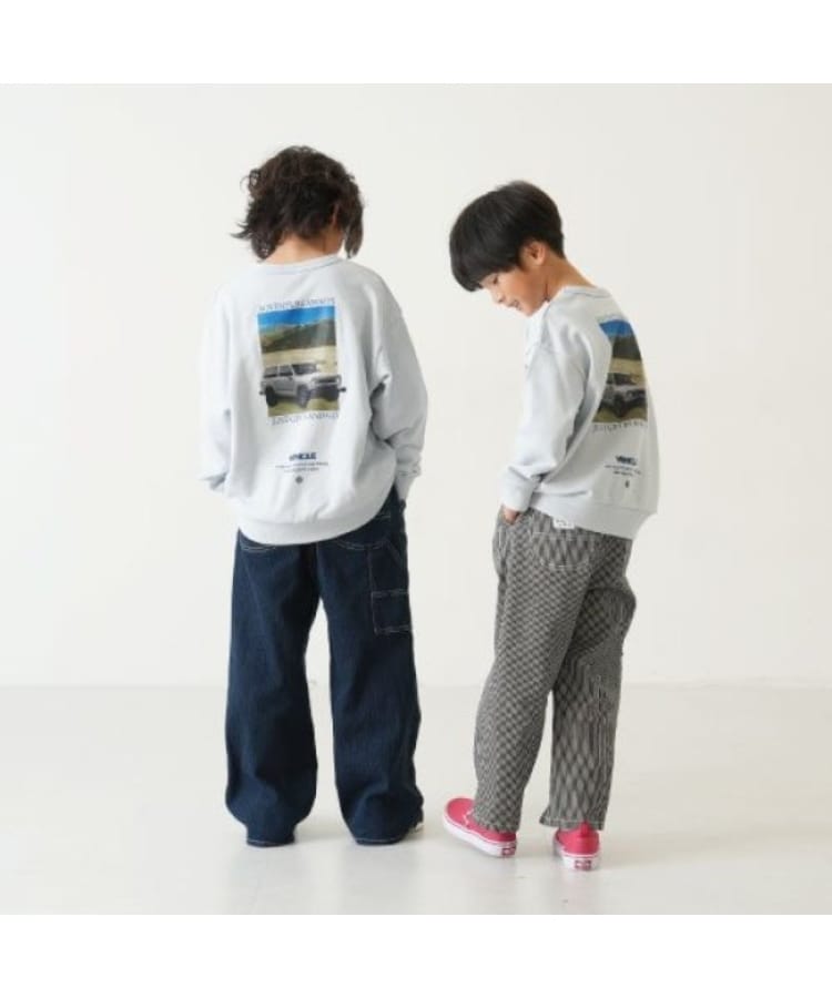 アンドディープティマイン(and D.petit main)の【パパもおそろい】乗り物プリントワイドスウェット1
