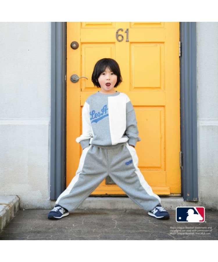アンドディープティマイン(and D.petit main)の【MLB】サイド切替裏毛パンツ グレー(112)