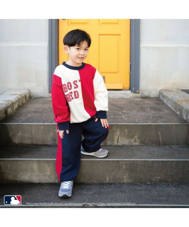 アンドディープティマイン(and D.petit main)の【MLB】サイド切替裏毛パンツ ネイビー(094)