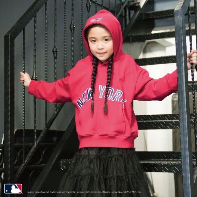 アンドディープティマイン(and D.petit main)の【MLB】ロゴプリントワイドスウェットパーカー パーカー