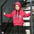 アンドディープティマイン(and D.petit main)の【MLB】ロゴプリントワイドスウェットパーカー レッド(061)