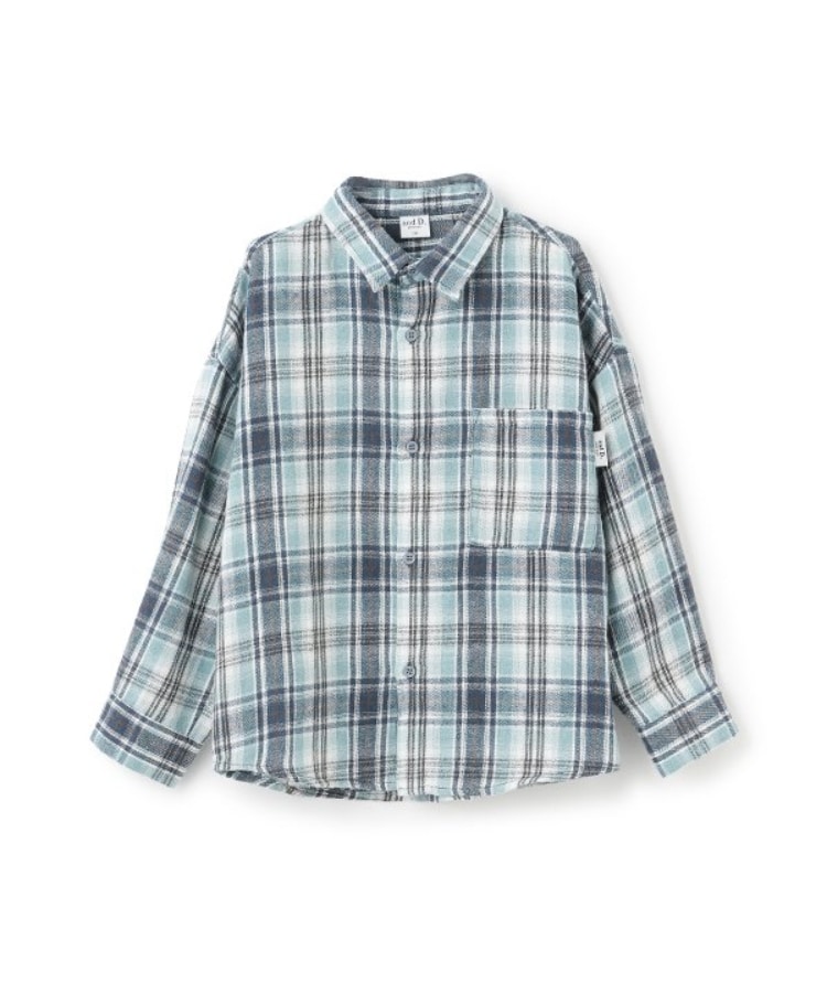 パパリンク】Kidsピーチキモウチェックシャツ(シャツ・ブラウス パパリンク】Kidsピーチキモウチェックシャツ(シャツ・ブラウス
