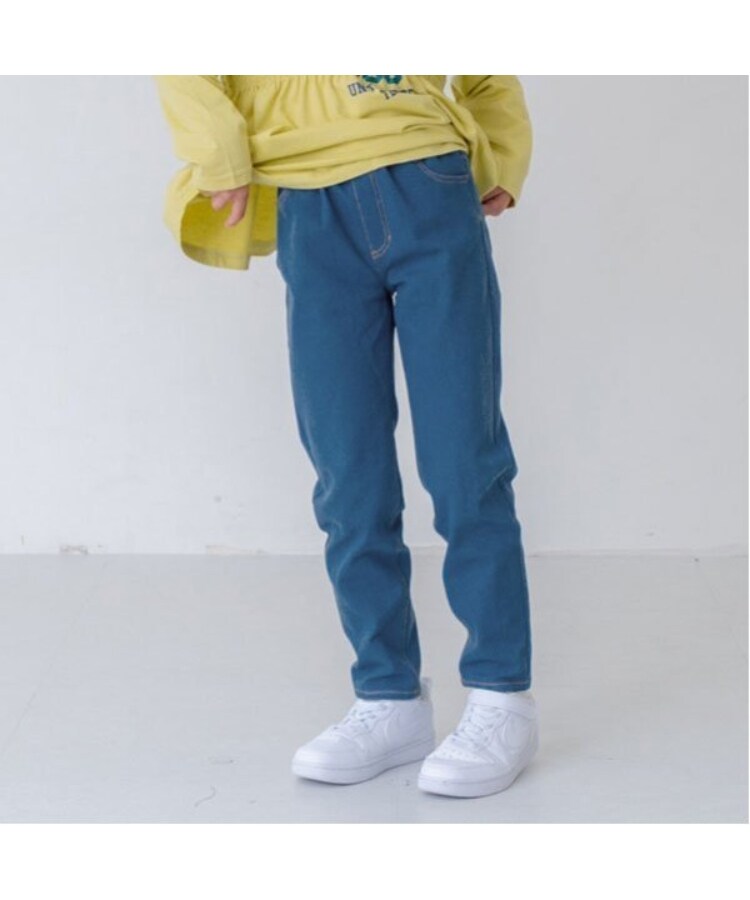 アンドディープティマイン(and D.petit main)のストレッチデニムスリムパンツ ブルー(091)