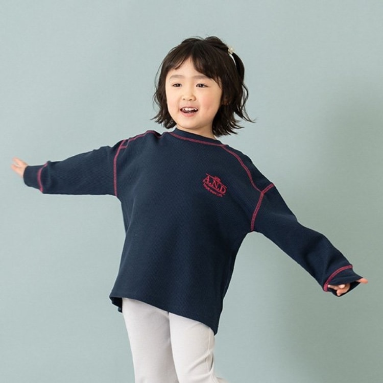 アンドディープティマイン(and D.petit main)のキリカエワッフルビッグロンT Ｔシャツ