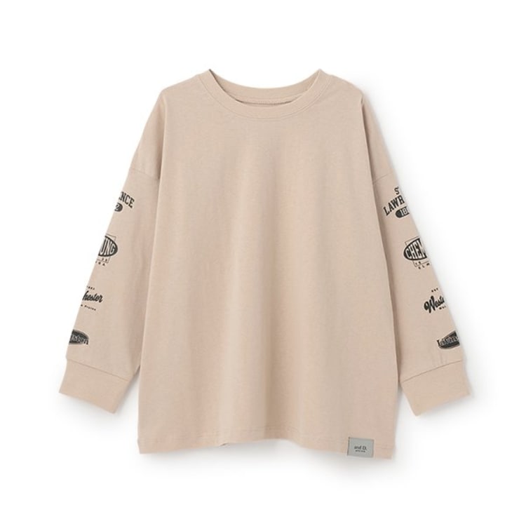 アンドディープティマイン(and D.petit main)の【365D.】袖プリントビッグロンT Ｔシャツ