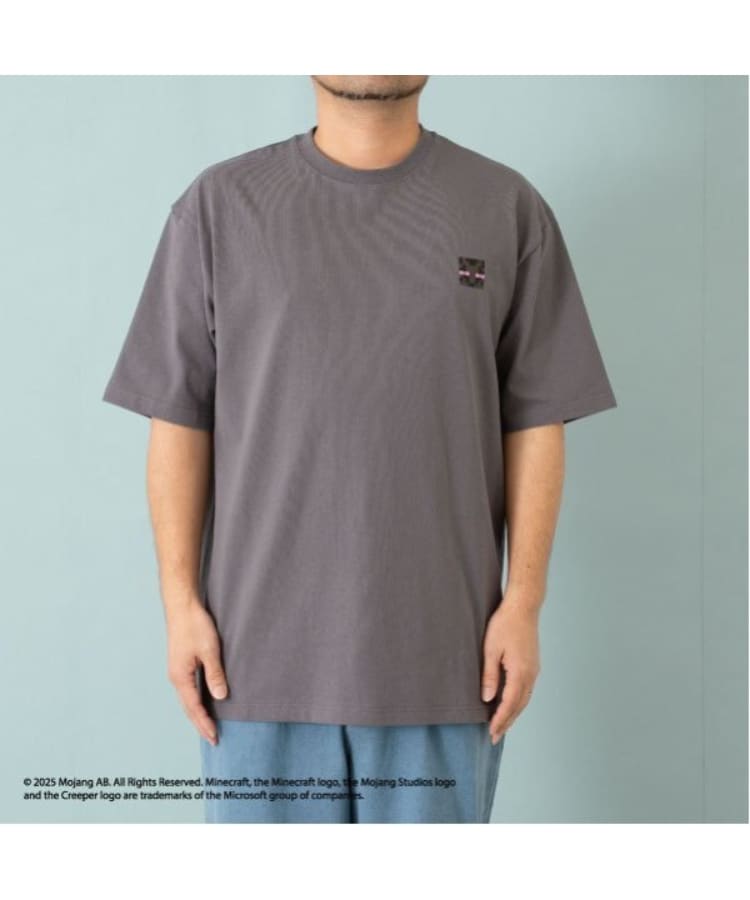 アンドディープティマイン(and D.petit main)の【マインクラフト】【パパもおろそい】DadキャラクターTEE チャコールグレー(013)