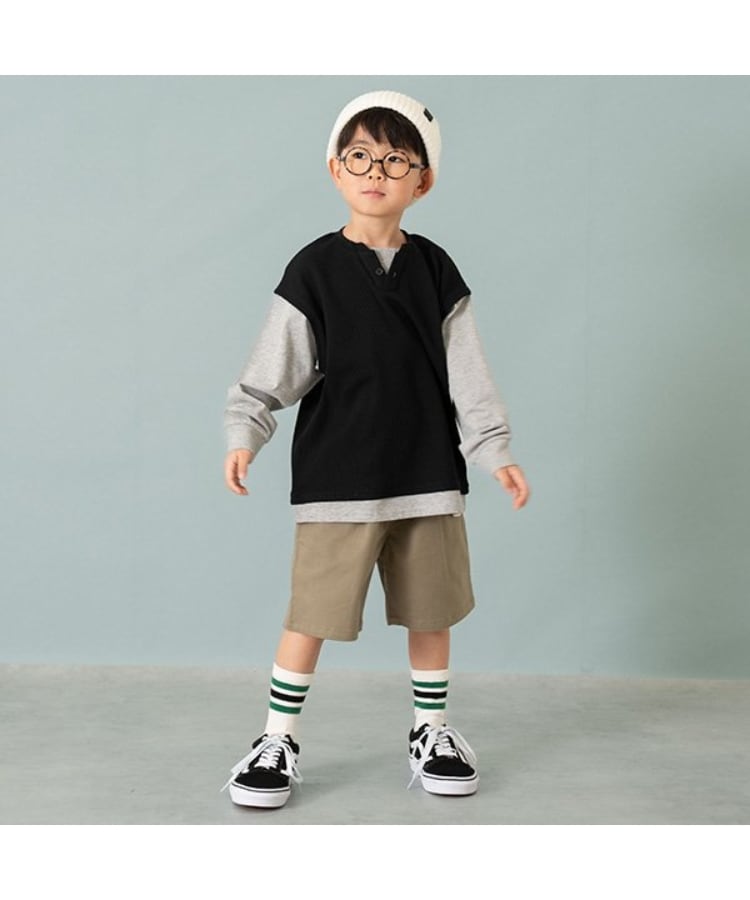 アンドディープティマイン(and D.petit main)のチノワイドハーフパンツ3
