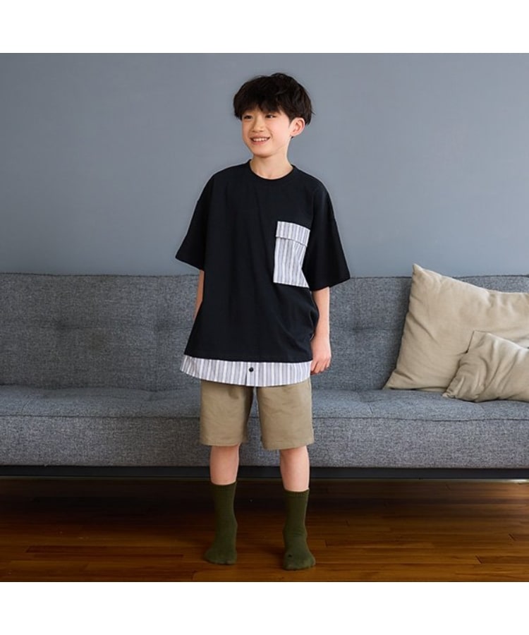 アンドディープティマイン(and D.petit main)のチノワイドハーフパンツ4