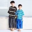 アンドディープティマイン(and D.petit main)のリップルボーダービッグ半T3