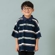 アンドディープティマイン(and D.petit main)の【パパもおそろい】Kids衿つきラガー半T ネイビー(094)