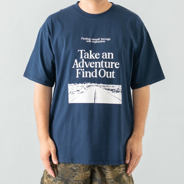 アンドディープティマイン(and D.petit main)の【綿100%】【パパもおそろい】Dadロゴプリントワイド半T Ｔシャツ