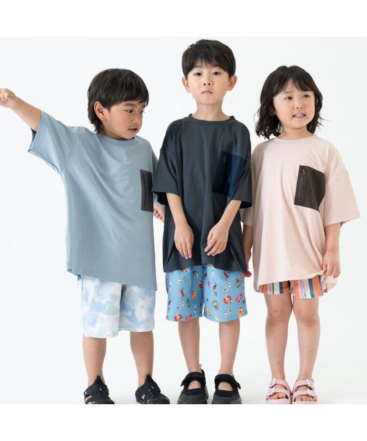 アンドディープティマイン(and D.petit main)の【水陸両用】メッシュポケットビッグ半T9