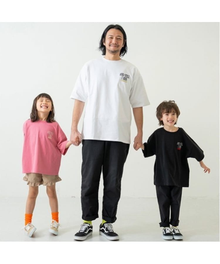 アンドディープティマイン(and D.petit main)の【パパもおそろい】Dadロゴ刺しゅうビッグ半T5