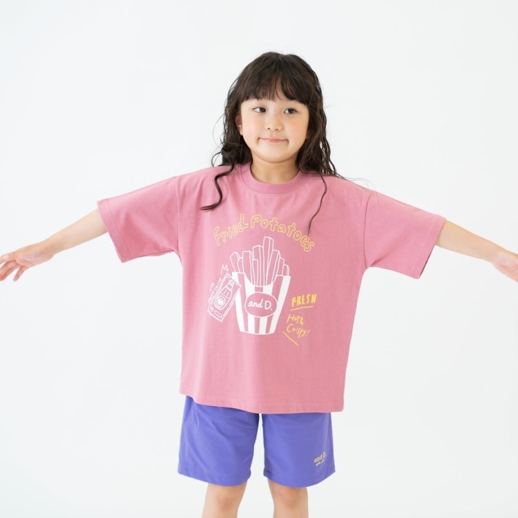 アンドディープティマイン(and D.petit main)の【365D.】ジャンキーまんぷくワイド半T Ｔシャツ