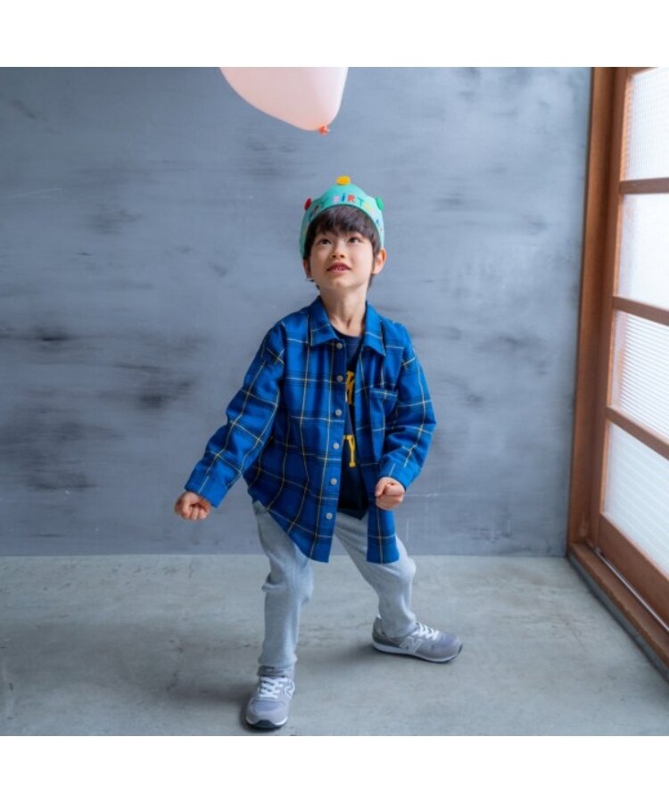 アンドディープティマイン(and D.petit main)のドロップショルダー柄シャツ長袖6