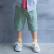 アンドディープティマイン(and D.petit main)のカーゴハーフパンツ カーキ(027)