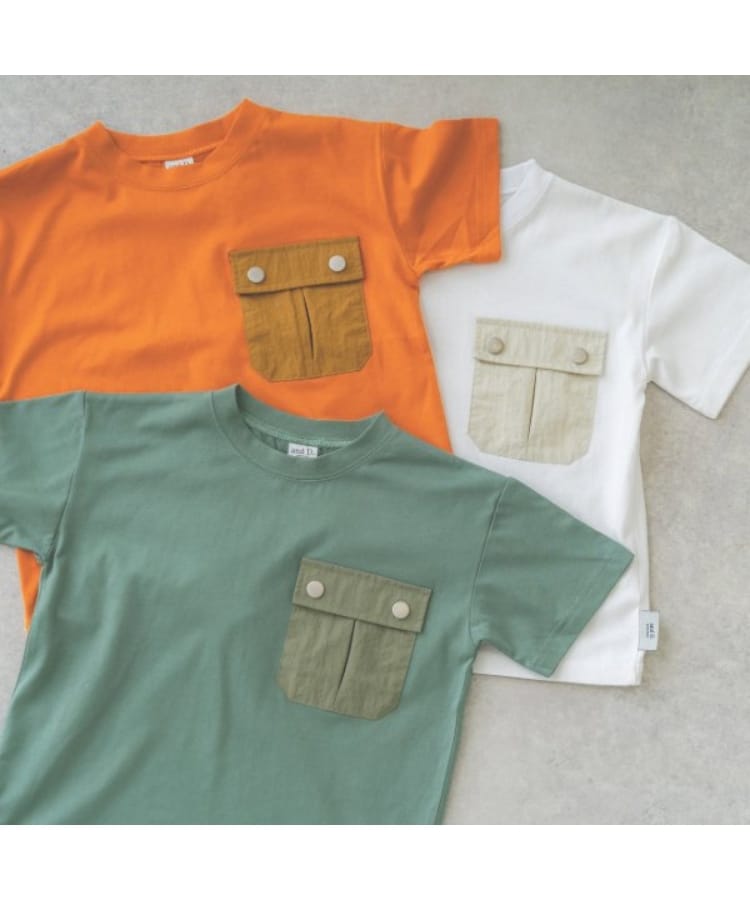 アンドディープティマイン(and D.petit main)のナイロンポケットTシャツ10