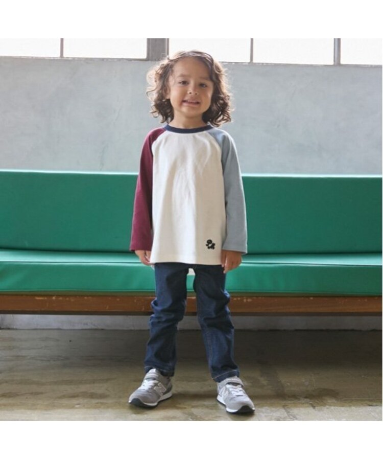 プティマイン(petit main)の【オーガニック】配色ラグランTシャツ3