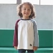 プティマイン(petit main)の【オーガニック】配色ラグランTシャツ アイボリー(104)