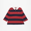 プティマイン(petit main)の【POLO BCS】ラガー長袖シャツ レッド(062)