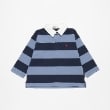 プティマイン(petit main)の【POLO BCS】ラガー長袖シャツ ブルー(091)
