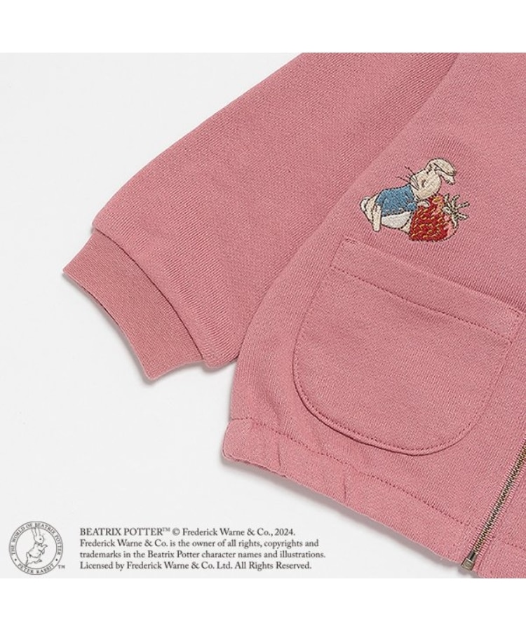 プティマイン(petit main)の【ピーターラビット】苺刺繍ZIPカーデ8