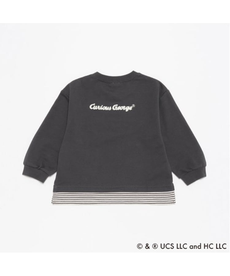 プティマイン(petit main)の【おさるのジョージ】サガラハート長袖Tシャツ1