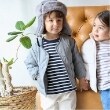 プティマイン(petit main)の【GOODPRICE/撥水加工】キルティングジャケット カーキ(029)