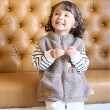 プティマイン(petit main)の【おさるのジョージ】ボアベスト モカブラウン(142)