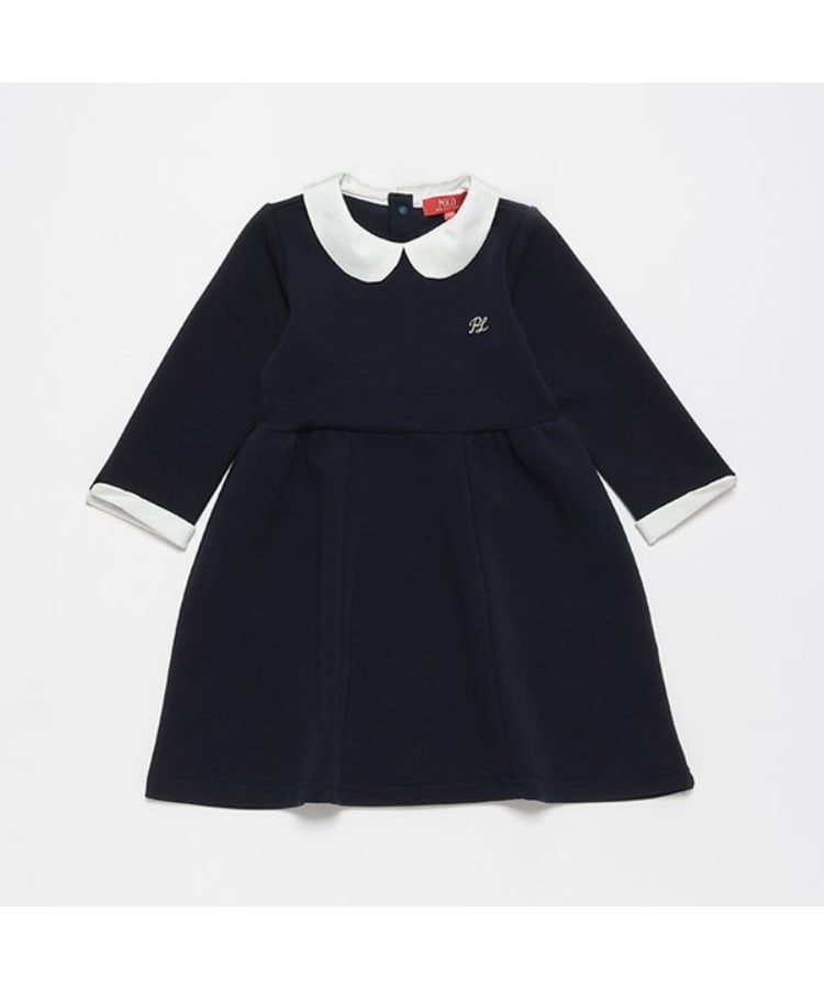 プティマイン(petit main)の【POLO BCS】ポンチワンピース ネイビー(094)