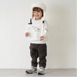 プティマイン(petit main)の切替キルティングパンツ チャコールグレー(013)
