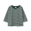 プティマイン(petit main)の【GOODPRICE】ボーダー長袖Tシャツ グリーン(022)