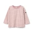 プティマイン(petit main)の【GOODPRICE】ボーダー長袖Tシャツ ライトピンク(070)