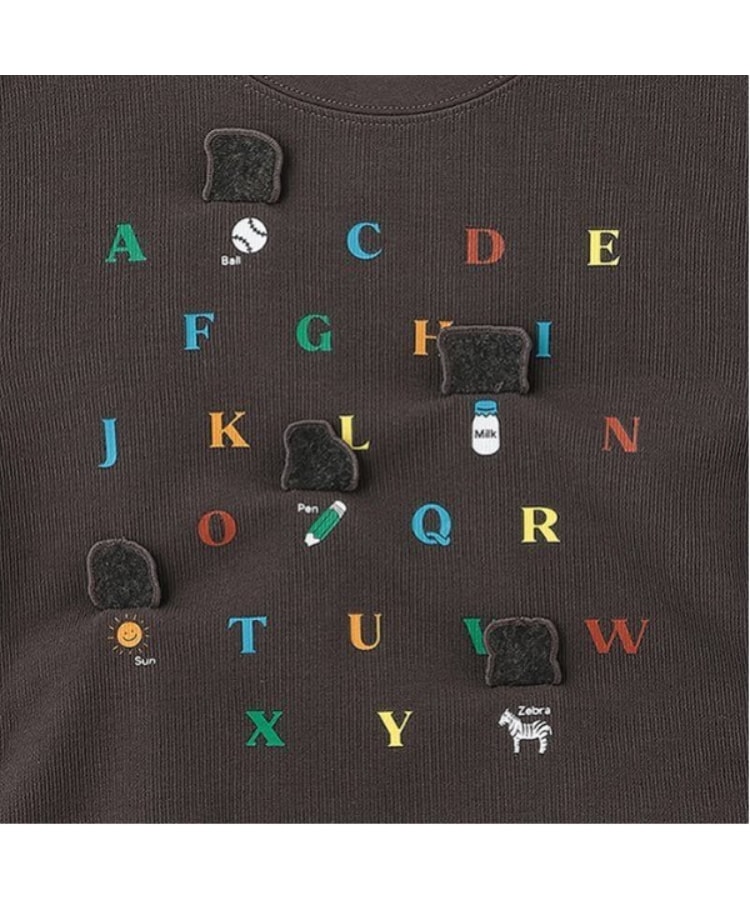 プティマイン(petit main)のABCアップリケ長袖Tシャツ4