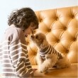 プティマイン(petit main)の【リンク】【DOG】ボーダーニットタンク1