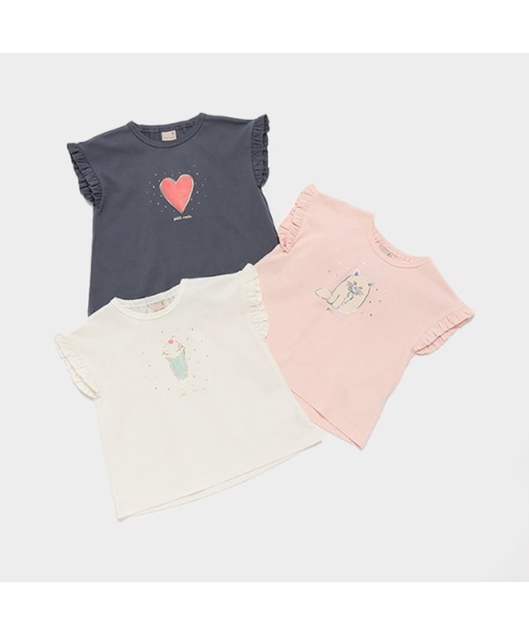プティマイン(petit main)の袖フリルTシャツ9