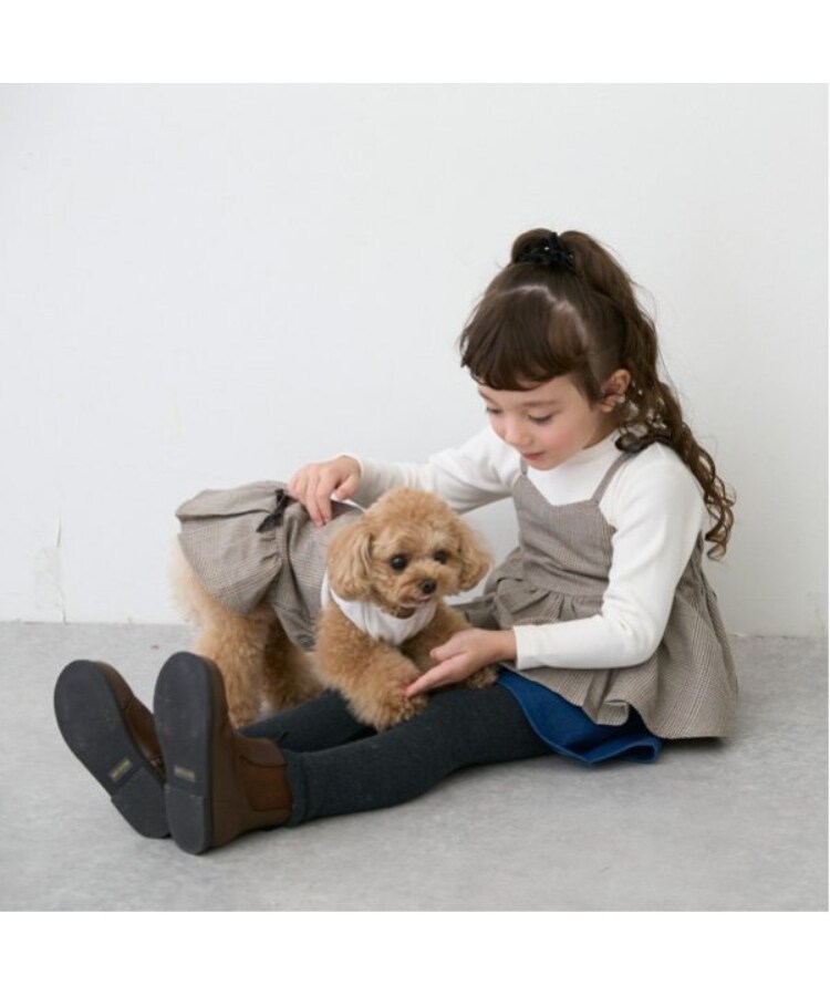 プティマイン(petit main)の【リンク】【DOG】チェックドッキングワンピ9