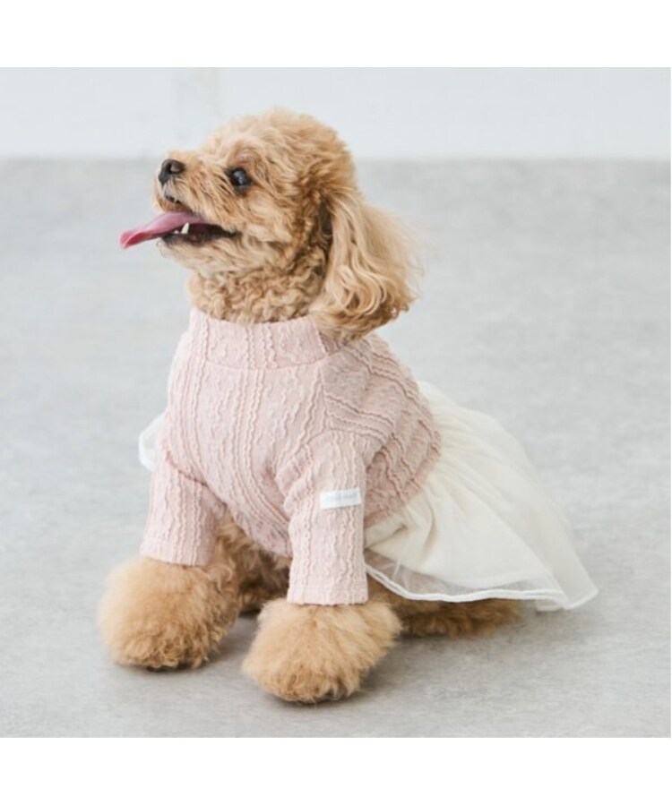 プティマイン(petit main)の【DOG】チュールスカートドッキングワンピ3